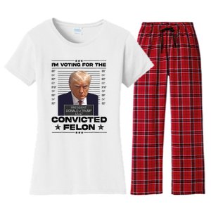 IM Voting Convicted Felon 2024 Trump 2024 Convicted Felon Women's Flannel Pajama Set