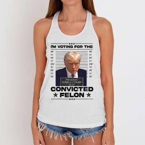 IM Voting Convicted Felon 2024 Trump 2024 Convicted Felon Women's Knotted Racerback Tank