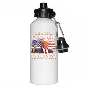 IM Voting Convicted Felon 2024 Trump 2024 Convicted Felon Aluminum Water Bottle 