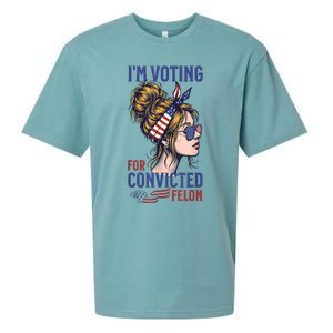 IM Voting Convicted Felon 2024 Messy Bun Convicted Felon Sueded Cloud Jersey T-Shirt