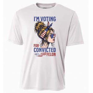 IM Voting Convicted Felon 2024 Messy Bun Convicted Felon Cooling Performance Crew T-Shirt