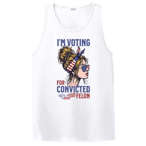 IM Voting Convicted Felon 2024 Messy Bun Convicted Felon PosiCharge Competitor Tank