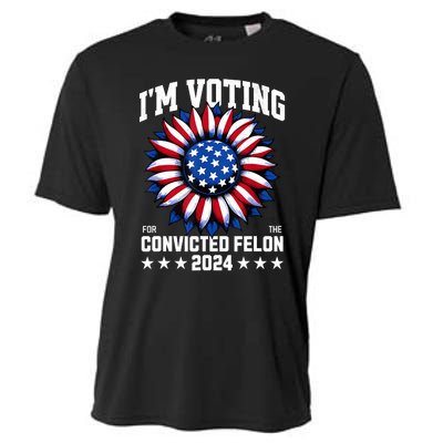 IM Voting Convicted Felon 2024 Us Flag Convicted Felon Cooling Performance Crew T-Shirt