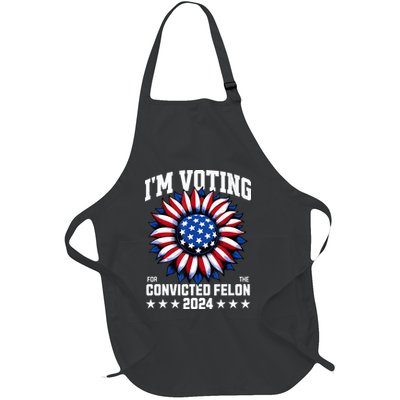 IM Voting Convicted Felon 2024 Us Flag Convicted Felon Full-Length Apron With Pockets