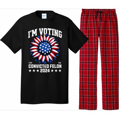 IM Voting Convicted Felon 2024 Us Flag Convicted Felon Pajama Set