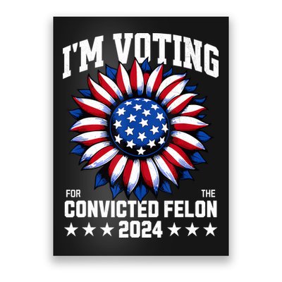IM Voting Convicted Felon 2024 Us Flag Convicted Felon Poster