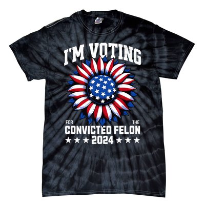 IM Voting Convicted Felon 2024 Us Flag Convicted Felon Tie-Dye T-Shirt