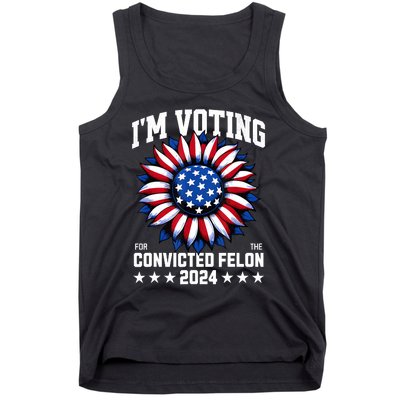 IM Voting Convicted Felon 2024 Us Flag Convicted Felon Tank Top