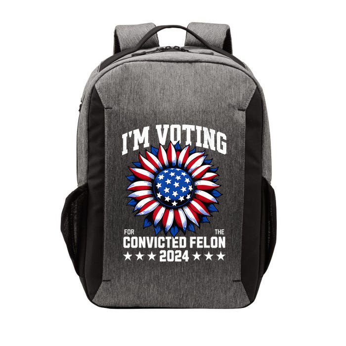IM Voting Convicted Felon 2024 Us Flag Convicted Felon Vector Backpack