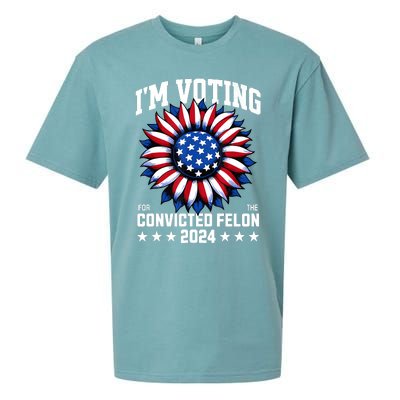 IM Voting Convicted Felon 2024 Us Flag Convicted Felon Sueded Cloud Jersey T-Shirt