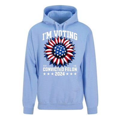 IM Voting Convicted Felon 2024 Us Flag Convicted Felon Unisex Surf Hoodie