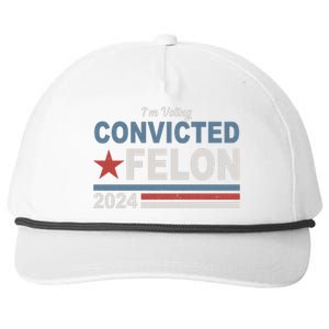 Im Voting Convicted Felon Trump 2024 Snapback Five-Panel Rope Hat