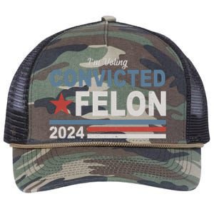 Im Voting Convicted Felon Trump 2024 Retro Rope Trucker Hat Cap