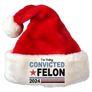 Im Voting Convicted Felon Trump 2024 Premium Christmas Santa Hat