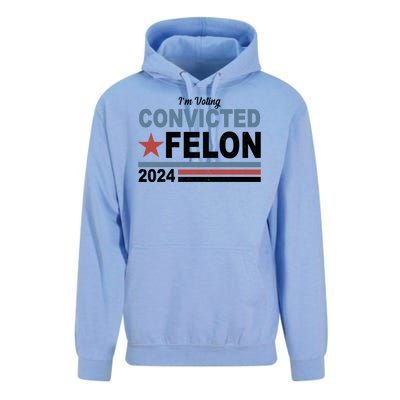 Im Voting Convicted Felon Trump 2024 Unisex Surf Hoodie