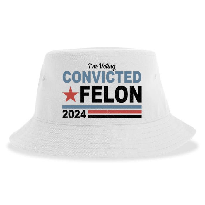 Im Voting Convicted Felon Trump 2024 Sustainable Bucket Hat