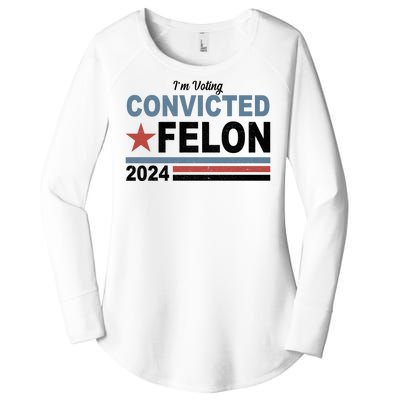 Im Voting Convicted Felon Trump 2024 Women's Perfect Tri Tunic Long Sleeve Shirt