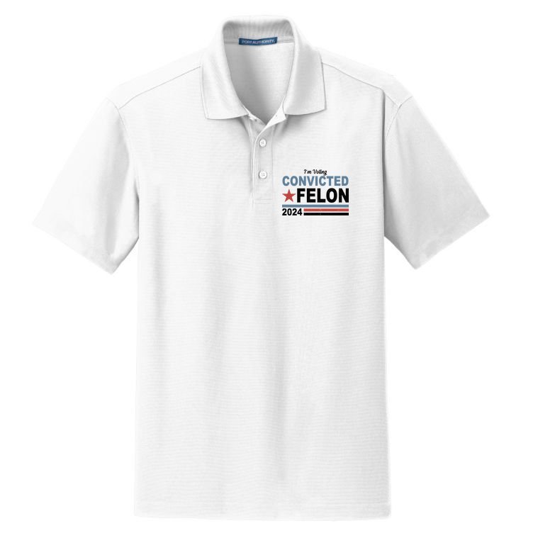 Im Voting Convicted Felon Trump 2024 Dry Zone Grid Polo