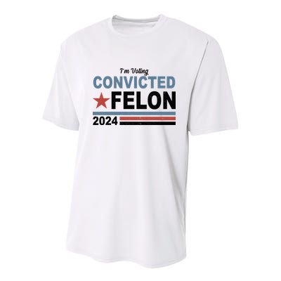 Im Voting Convicted Felon Trump 2024 Youth Performance Sprint T-Shirt