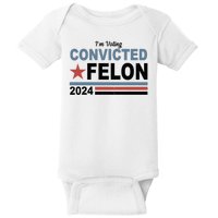 Im Voting Convicted Felon Trump 2024 Baby Bodysuit