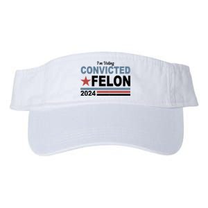 Im Voting Convicted Felon Trump 2024 Valucap Bio-Washed Visor