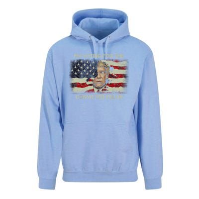 IM Voting Convicted Felon 2024 Trump Retro American Flag Gift Unisex Surf Hoodie