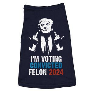 IM Voting Convicted Felon 2024 Trump Funny Quote (On Back) Doggie Tank