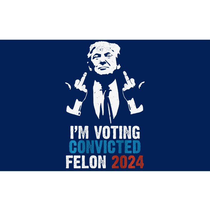 IM Voting Convicted Felon 2024 Trump Funny Quote (On Back) Bumper Sticker