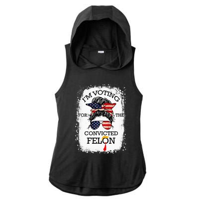 IM Voting Convicted Felon 2024 Ladies PosiCharge Tri-Blend Wicking Draft Hoodie Tank