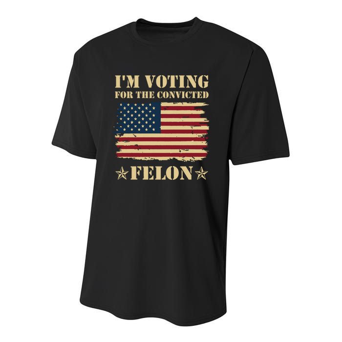 IM Voting Convicted Felon 2024 Youth Performance Sprint T-Shirt