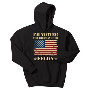 IM Voting Convicted Felon 2024 Kids Hoodie