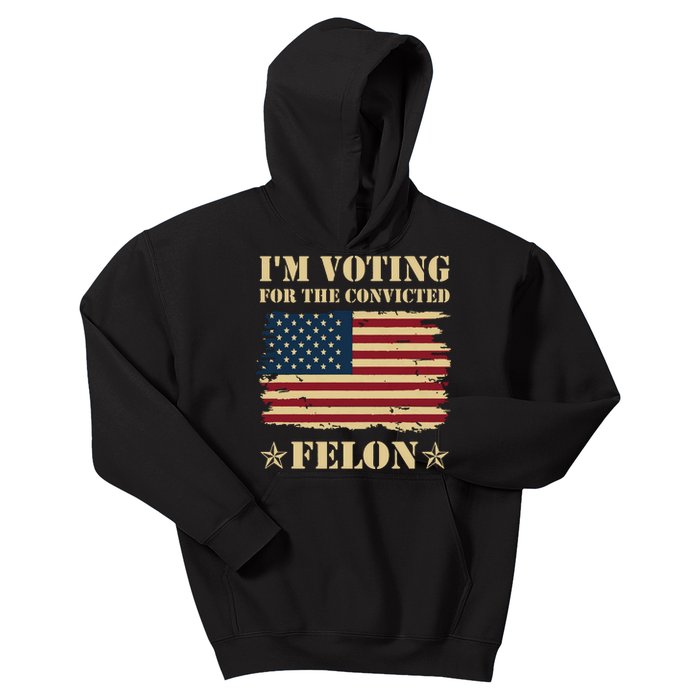 IM Voting Convicted Felon 2024 Kids Hoodie