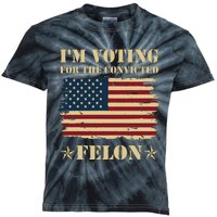 IM Voting Convicted Felon 2024 Kids Tie-Dye T-Shirt