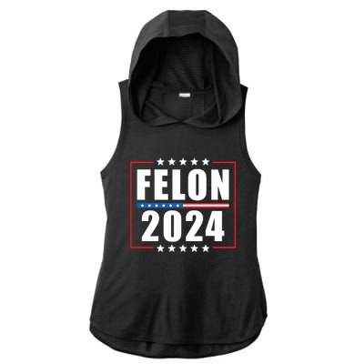 IM Voting Convicted Felon 2024 Ladies PosiCharge Tri-Blend Wicking Draft Hoodie Tank