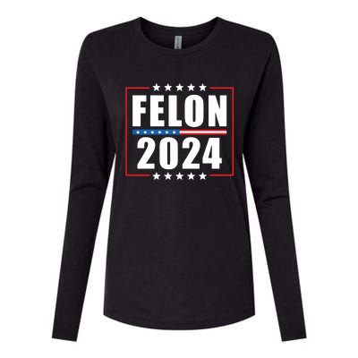 IM Voting Convicted Felon 2024 Womens Cotton Relaxed Long Sleeve T-Shirt