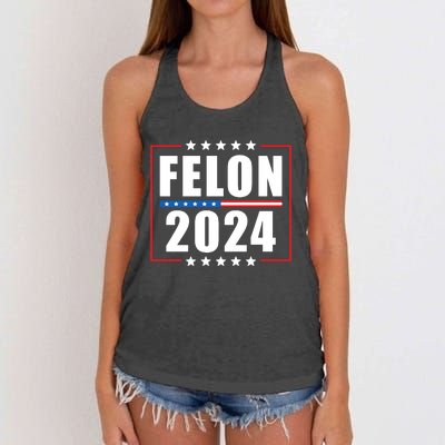 IM Voting Convicted Felon 2024 Women's Knotted Racerback Tank