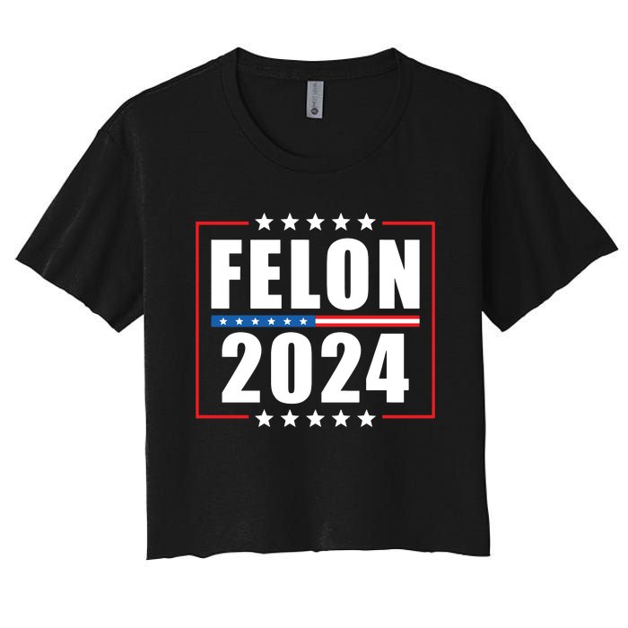 IM Voting Convicted Felon 2024 Women's Crop Top Tee