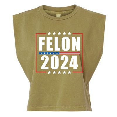 IM Voting Convicted Felon 2024 Garment-Dyed Women's Muscle Tee