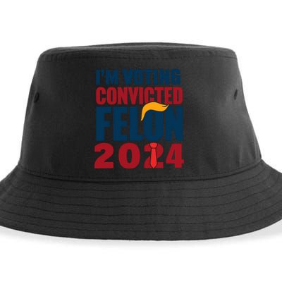 IM Voting Convicted Felon 2024 Graphic Sustainable Bucket Hat