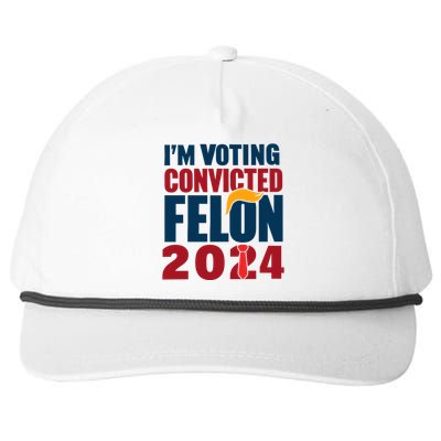 IM Voting Convicted Felon 2024 Graphic Snapback Five-Panel Rope Hat