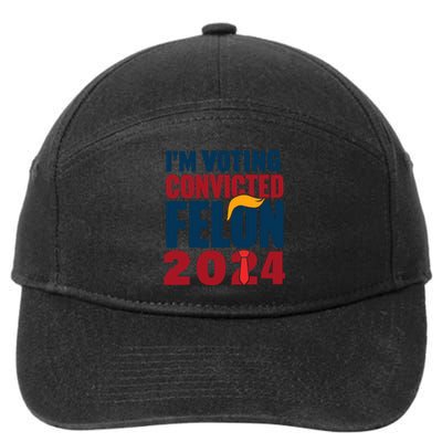 IM Voting Convicted Felon 2024 Graphic 7-Panel Snapback Hat