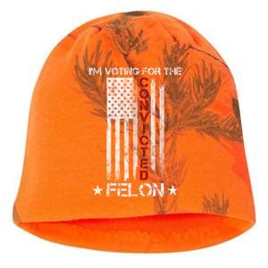 Im Voting Convicted Felon 2024 Pro Trump Usa Flag Kati - Camo Knit Beanie