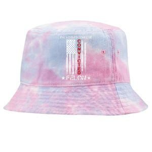 Im Voting Convicted Felon 2024 Pro Trump Usa Flag Tie-Dyed Bucket Hat