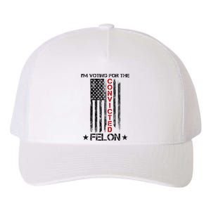 Im Voting Convicted Felon 2024 Pro Trump Usa Flag Yupoong Adult 5-Panel Trucker Hat