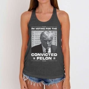 IM Voting Convicted Felon 2024 Trump 2024 Convicted Felon Women's Knotted Racerback Tank