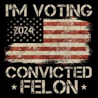 Im Voting Convicted Felon Trump Usa 2024 Vintage Tie-Dye T-Shirt