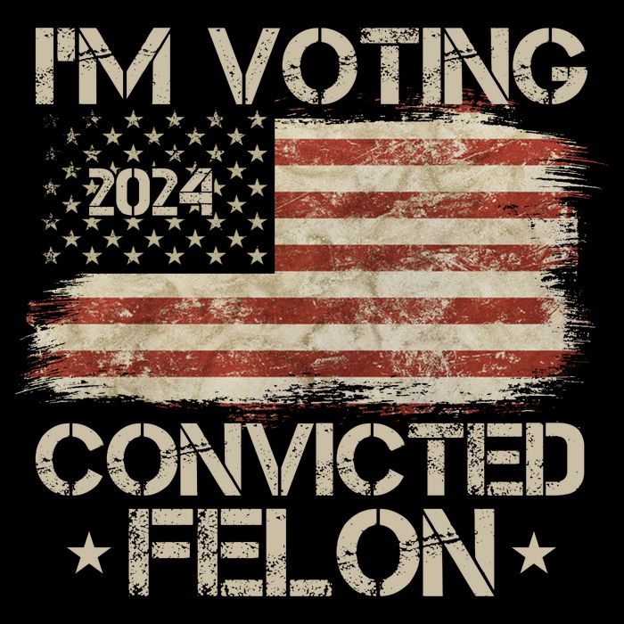 Im Voting Convicted Felon Trump Usa 2024 Vintage Tie-Dye T-Shirt
