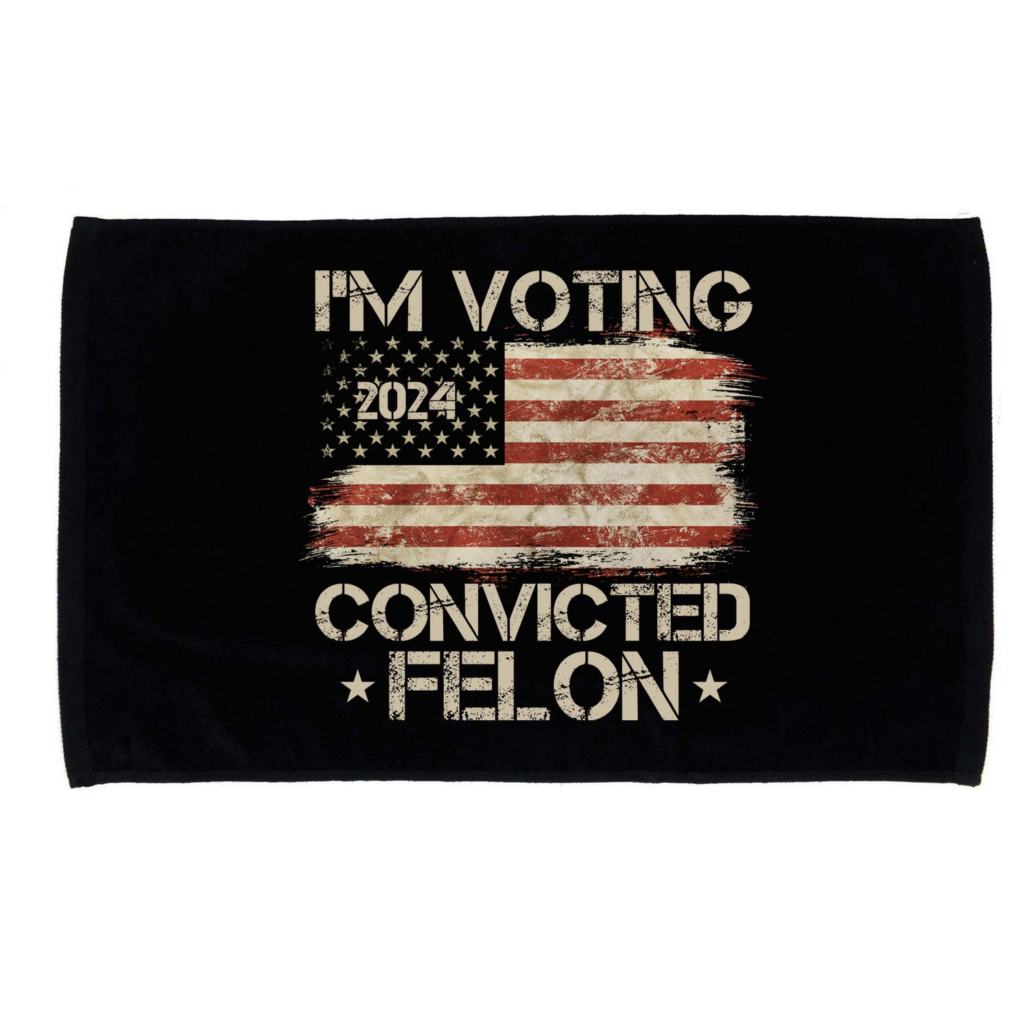 Im Voting Convicted Felon Trump Usa 2024 Vintage Microfiber Hand Towel