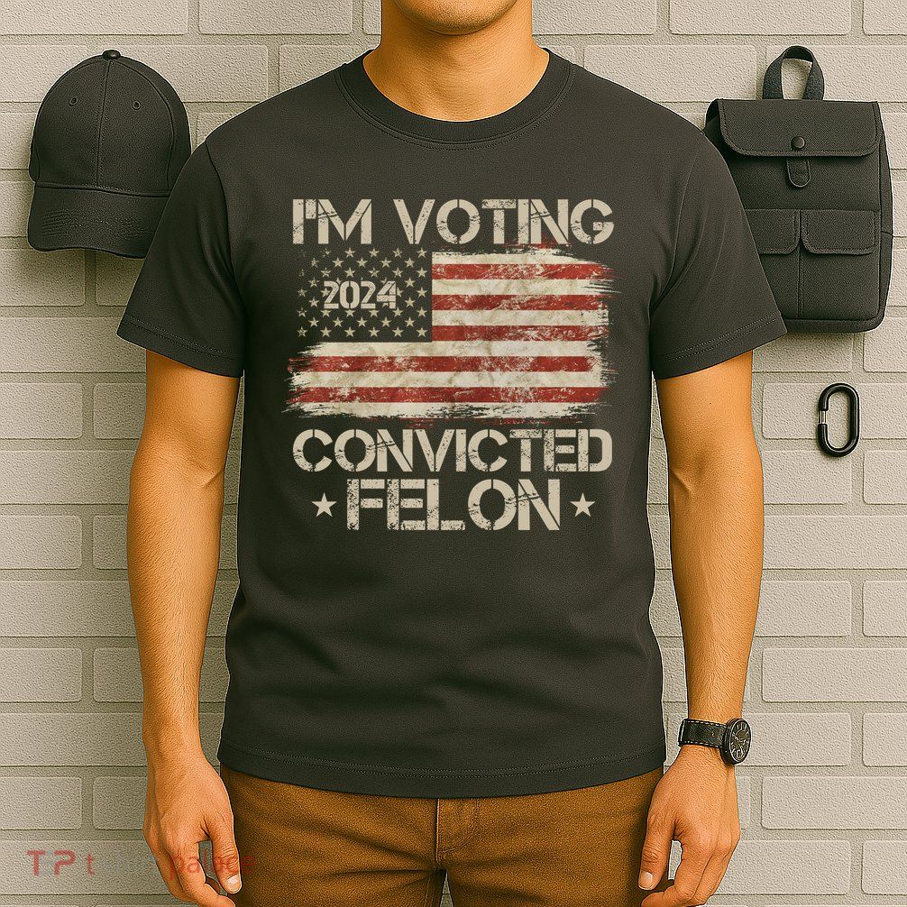 Im Voting Convicted Felon Trump Usa 2024 Vintage T-Shirt
