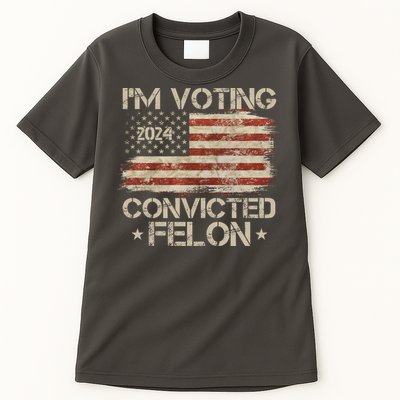 Im Voting Convicted Felon Trump Usa 2024 Vintage Tall T-Shirt